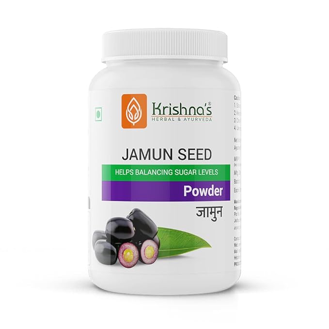 Krishna's Herbal & Ayurveda Jamun Seed Powder - 100 gms