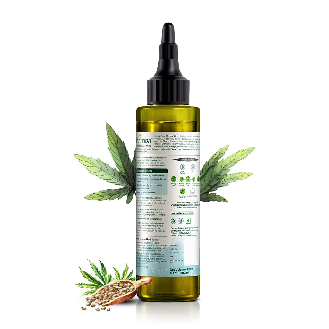 Hampa Hemp Moringa Hair Oil - 100 ml