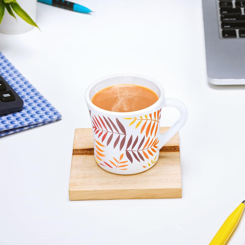Larah by Borosil Costa Opalware Mug | Set of 6 Pcs Tea/coffee Mugs | 160 Ml Each