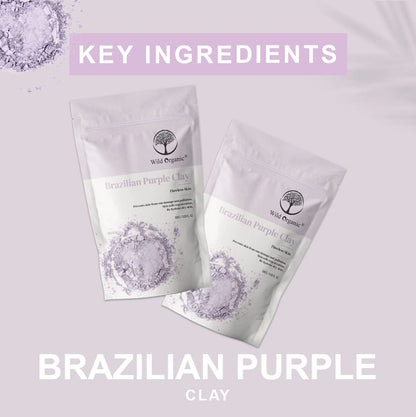 Wild Organic Brazilian Purple Clay Powder - 100 gms
