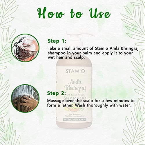 Stamio Amla Bhringraj Shampoo - 200 ml