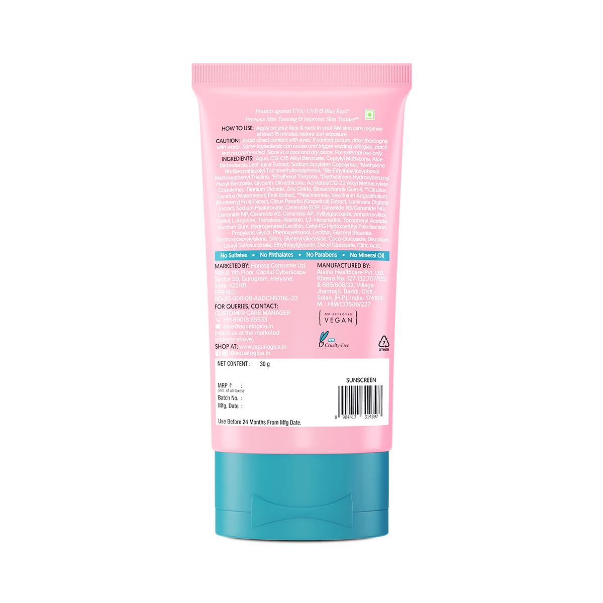 Aqualogica Radiance+ Dewy Sunscreen Gel SPF 50+ PA++++ | Lightweight texture for oily , combination , acne prone skin | Broad spectrum protection | In-vivo Tested | No white cast , Non greasy | For Men & Women | 30g