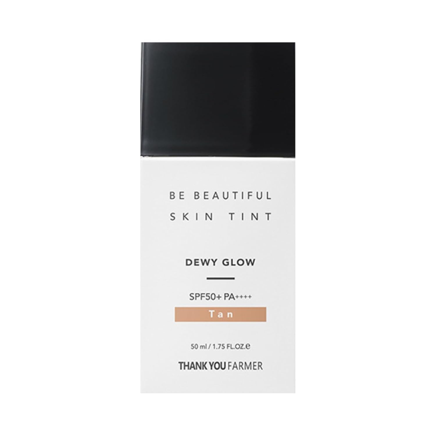 THANKYOU FARMER Be Beautiful Skin Tint (Tan) 3-in-1 Hydrating Tinted Moisturizer, Primer & SPF50+ Sun Protection, Lightweight Daily Base Makeup, Natural Sheer Coverage, Even Skin Tone, Breathable, Dewy Finish for All Skin Types (50ml)