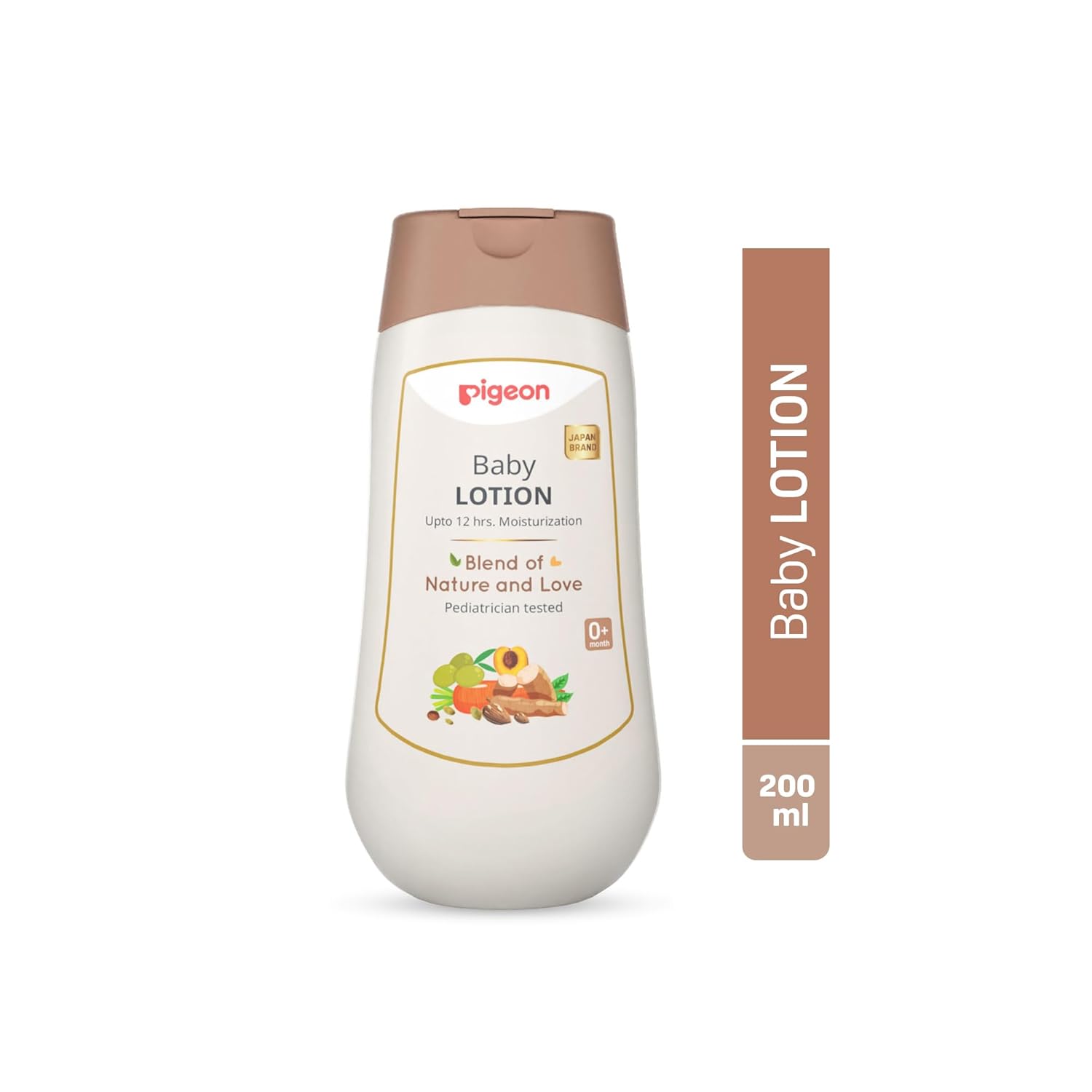 Pigeon Baby Lotion with Marshmallow Root Extract, Carrot Seed Oil, Sweet Almond & Olive Oil – Soothing, Lightweight Moisturizer for Delicate Skin, No Paraben, Sulphate & Alcohol - 200 ml
