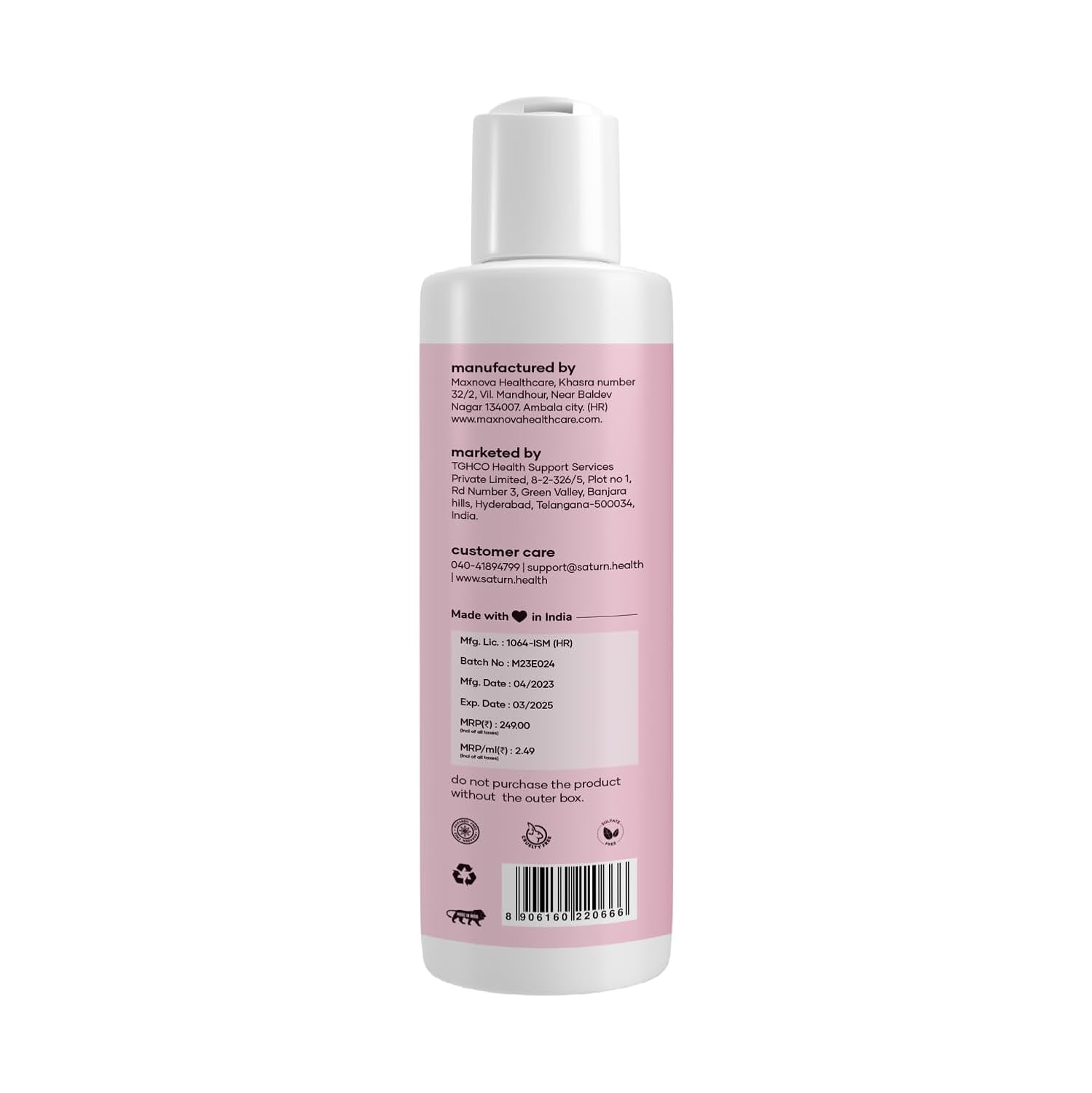 Saturn by GHC ProHygiene Intimate Wash | With Aloe Vera Extract & Tea Tree Oil, 100ml