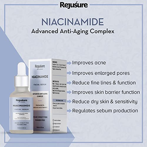 Rejusure 5% Niacinamide - Acne Marks, Blemishes, Dark Spot Face Serum – 10 Ml