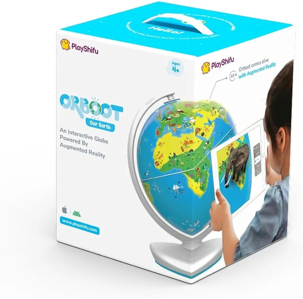 PlayShifu Globe for Children Orboot Earth Tech Powered Interactive Globe for Kids Smart Gift for Ages 4+ 400+ Wonders, 1000+ Facts & Fun Games Educational STEM Toys for the future scientists