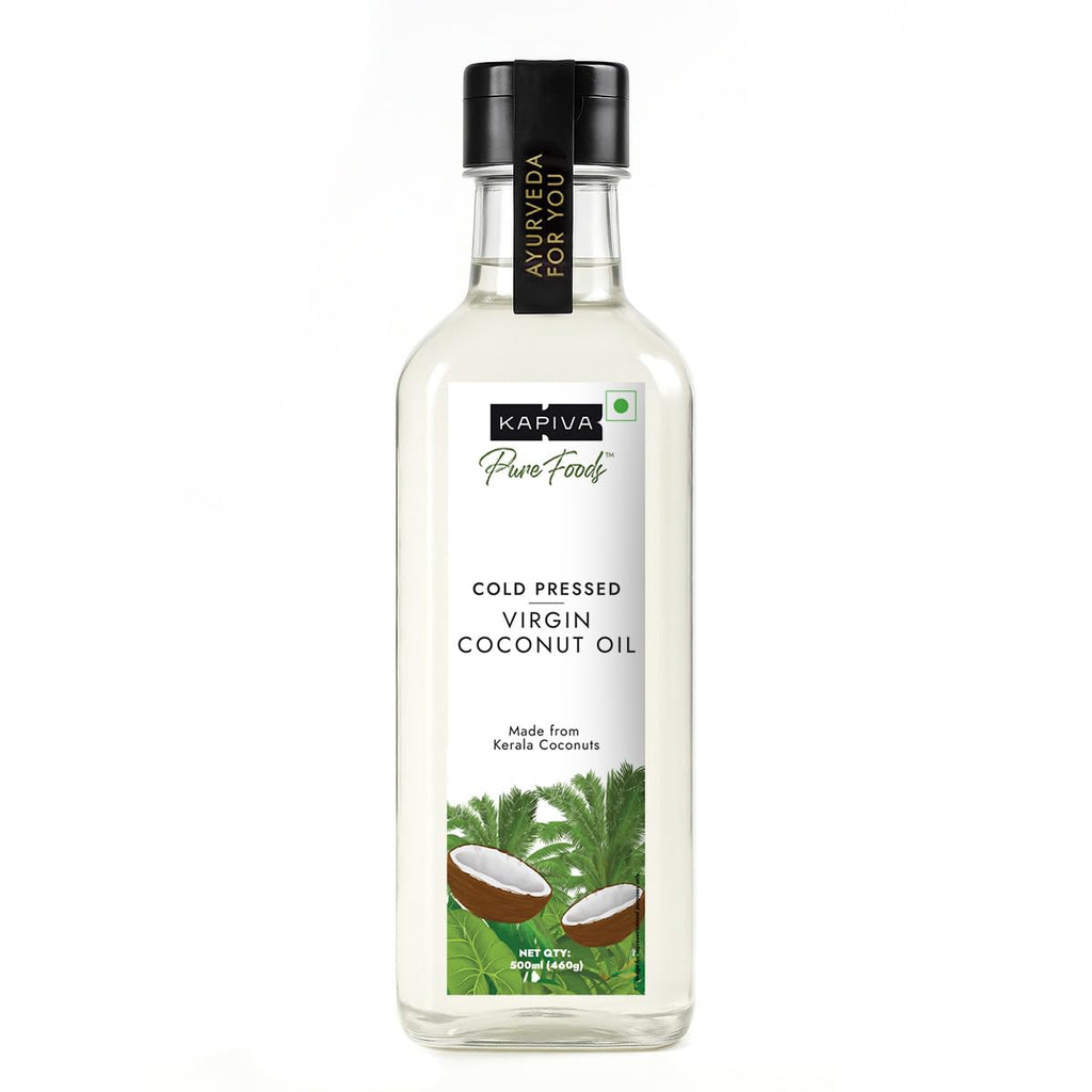 Kapiva Virgin Cold-Pressed Coconut Oil | 100% Pure, Unrefined & Edible | For Cooking, Skin & Baby Care, Oil Pulling | Coconut Oil For Hair | Keto Friendly