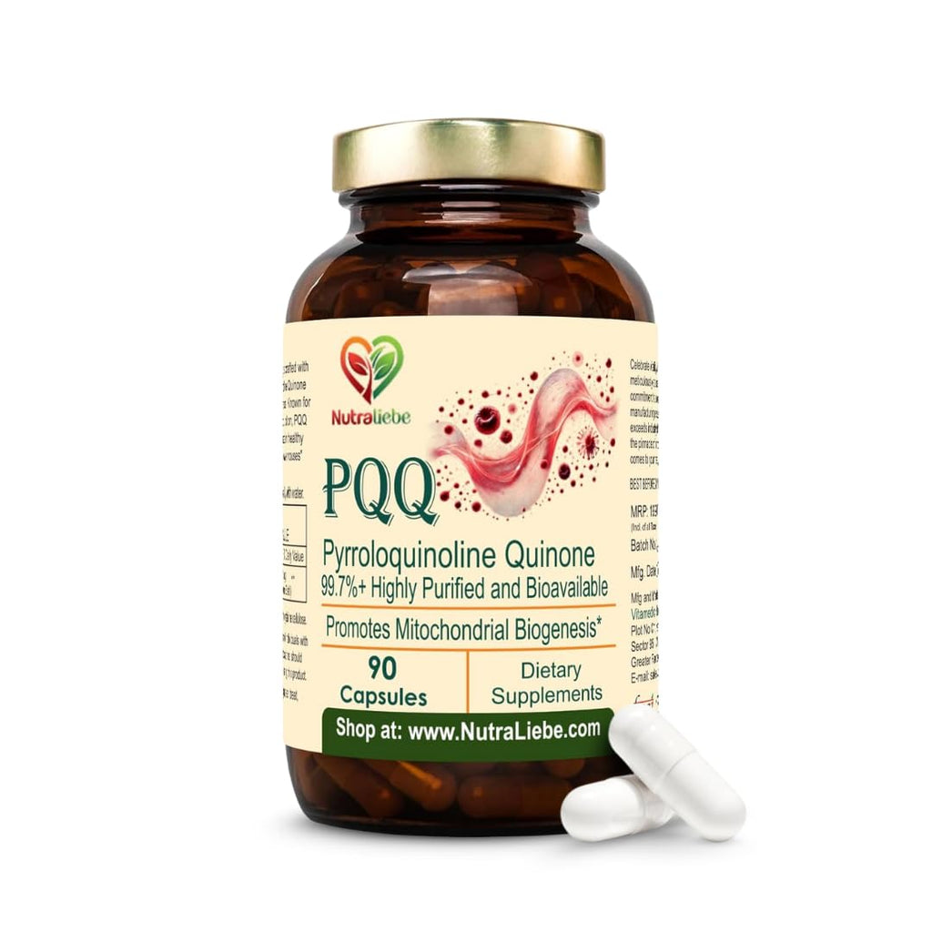 Nutraliebe PQQ 20 mg â€“ Pyrroloquinoline Quinone Supplement â€“ Cellular Energy & Mitochondrial Support â€“ High Absorption â€“ 90 Capsules