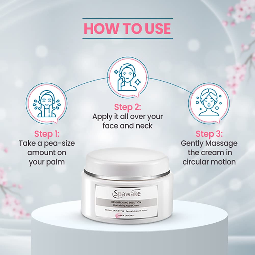 Spawake Vitamin C Night Cream Brightening Solution Revitalising - 50 gms