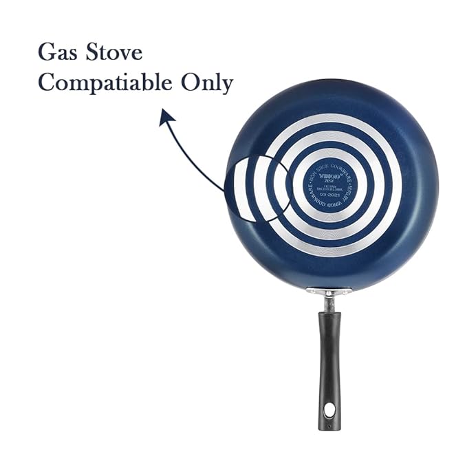 Vinod Zest Aluminium Non Stick Frypan - 18 cm | Skillet Pan | 3 Layer Ceramic Coating | 3 mm Thick
