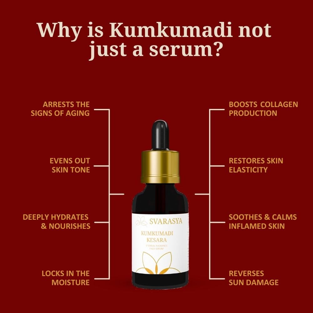 Svarasya Kumkumadi tailam Ayurvedic Anti-Aging Face Serum - 12 ml