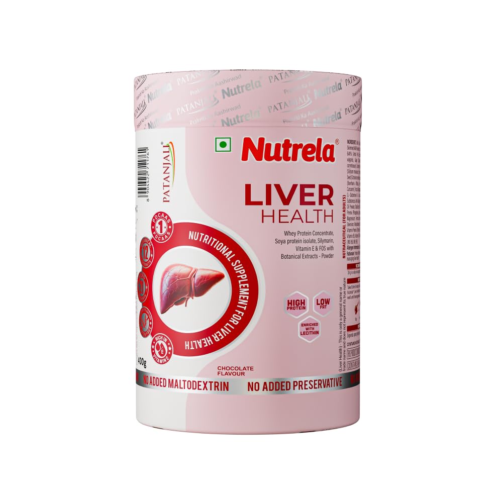 Nutrela Liver Health | High-Protein Nutritional Supplement for Liver Detox & Repair | Botanical Extracts & 21 Micronutrients â€“ 400g