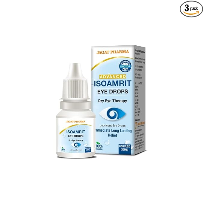 Jagat Pharma Advanced ISO Amrit Ayurvedic Eye Drops - 10 ml (pack of 3)