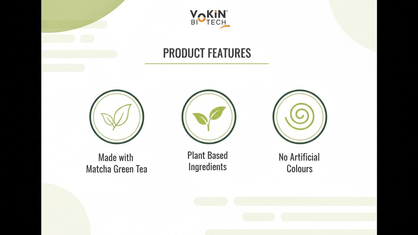 Vokin Biotech Matcha Green Tea Powder Supports Weight Loss Management | Rich In Antioxidants