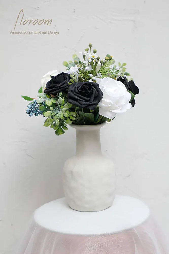 Artificial Flowers Roses 25pcs Real Looking Fake Roses w/Stem