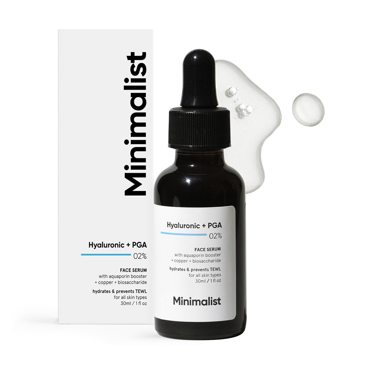 Minimalist 2% Hyaluronic Acid + PGA Serum  Face Serum For Women & Men with Dry, Normal & Oily Skin | 30 ml