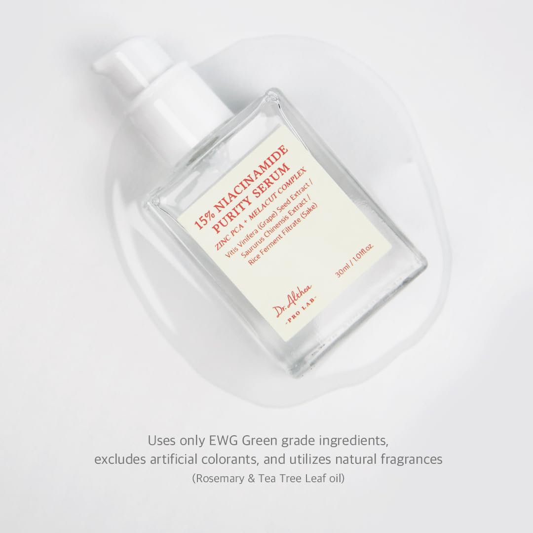 Dr.Althea 15% Niacinamide Purity Serum | Brightening & Pore-Minimizing Face Serum | Vegan Korean Skincare | 30ml