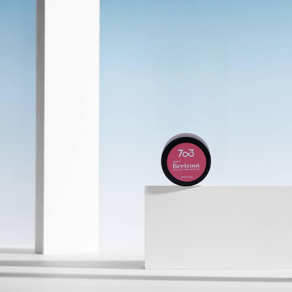 7o3 Beetroot Lip Scrub With Licorice Extract – Soft, Smooth & Vibrant Lips - 15 Gms