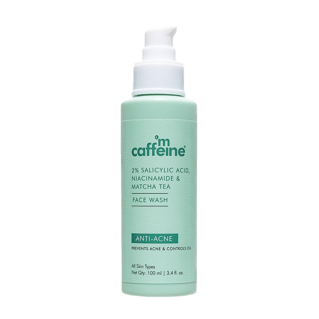 mcaffeine 2% Salicylic Acid Niacinamide & Matcha Tea Face Wash|Anti Acne Cleanser For Pimples|Suitable For Acne Prone & Oily Skin|Fights 99% Bacteria|Sulphate Free Face Wash For Women And Men-100 Ml