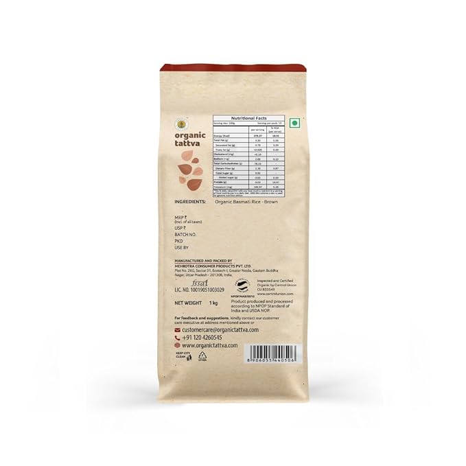 Organic Tattva Brown Basmati Rice
