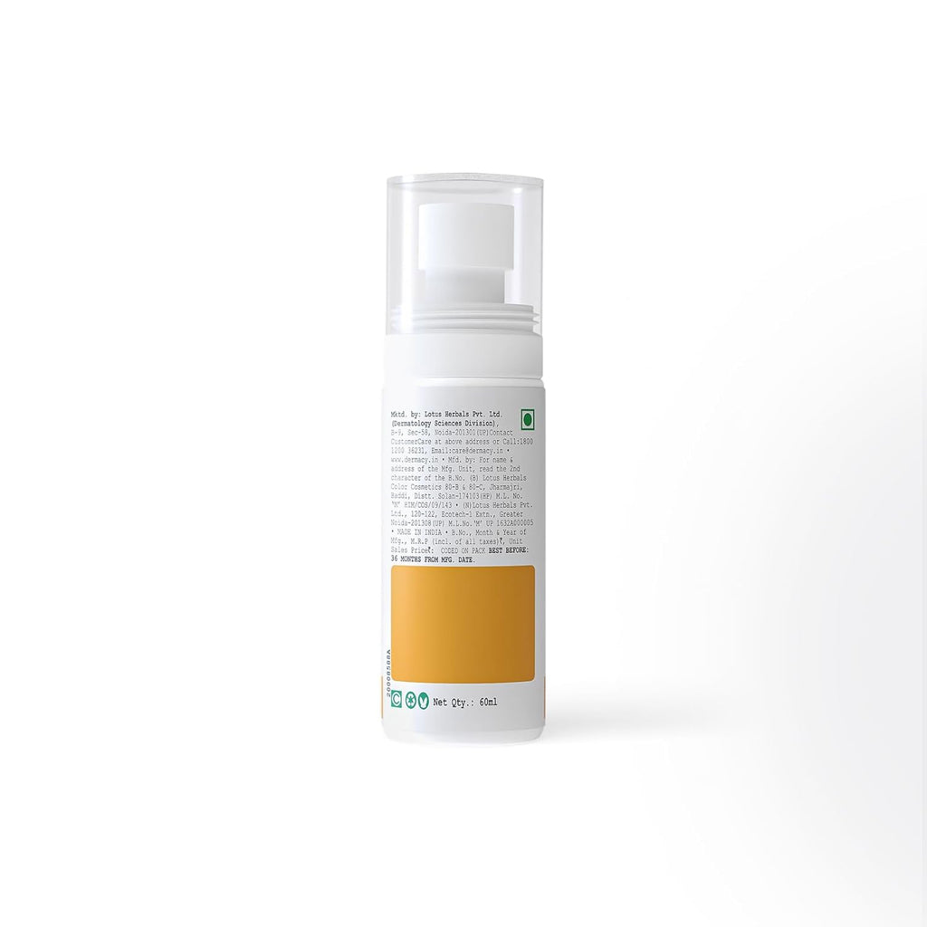 Dermacy Sunvex Invisible Sunscreen Spray | SPF 60 PA+++ | UVA & UVB Protection | Suitable For All Skin Types | For Women and Men| 60ml