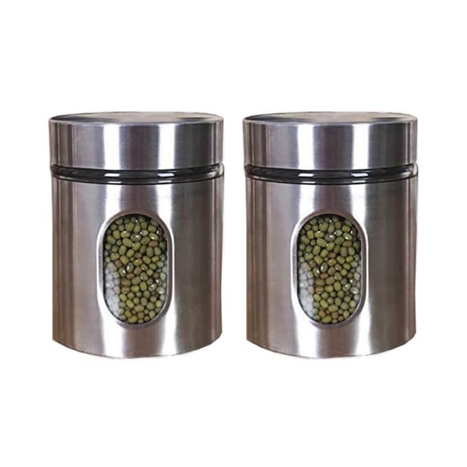 Femora Kitchen Storage Jar With Glass Window | Jar for Kitchen Storage | 700 Ml | Pack of 2