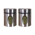 Femora Kitchen Storage Jar With Glass Window | Jar for Kitchen Storage | 700 Ml | Pack of 2