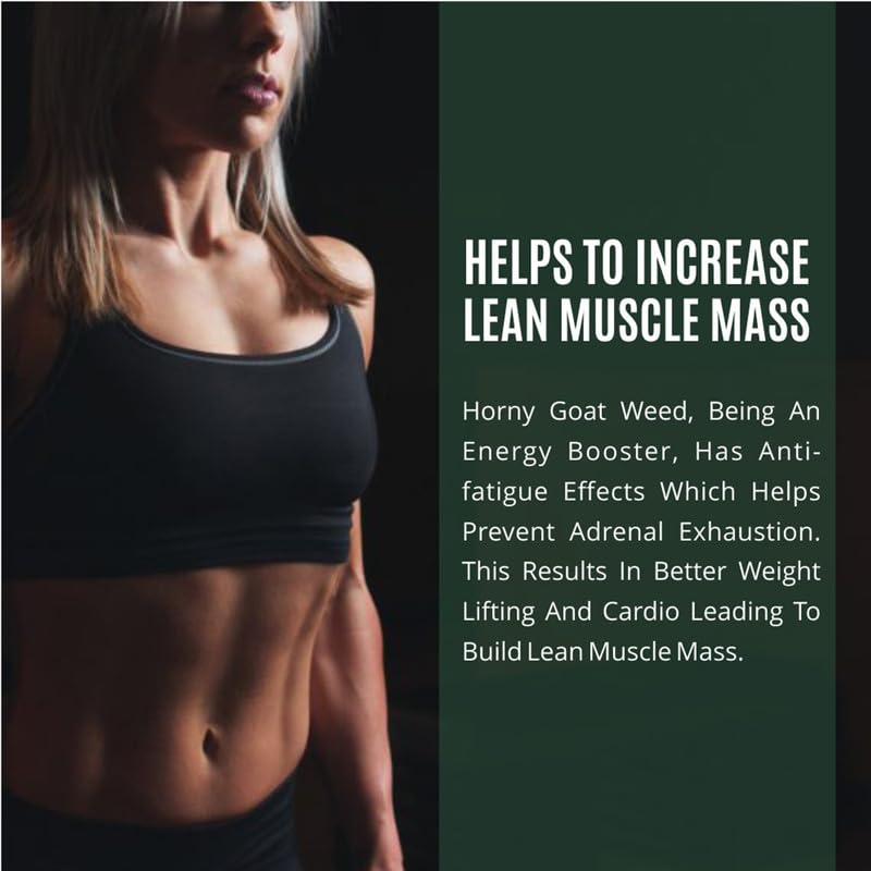 Simply Herbal Horny Goat Weed Capsules for Men & Women | With Maca Root, Tongkat Ali & Ginseng | 800mg per Serving | 60 Vegan Capsules | Energy, Vitality & Endurance Support Supplement