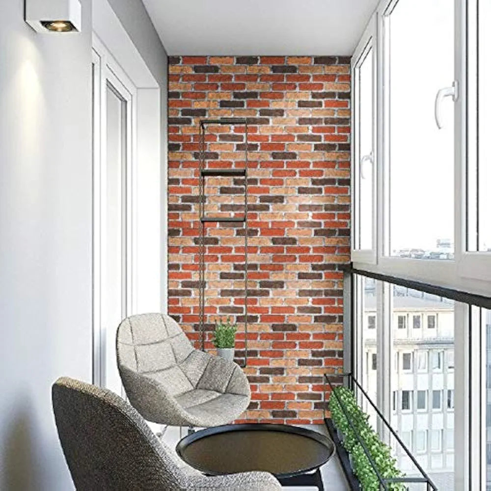 Jaamso Royals Multicolor Ocean Themed Brick Stone Wall Papers 200CM X 45CM