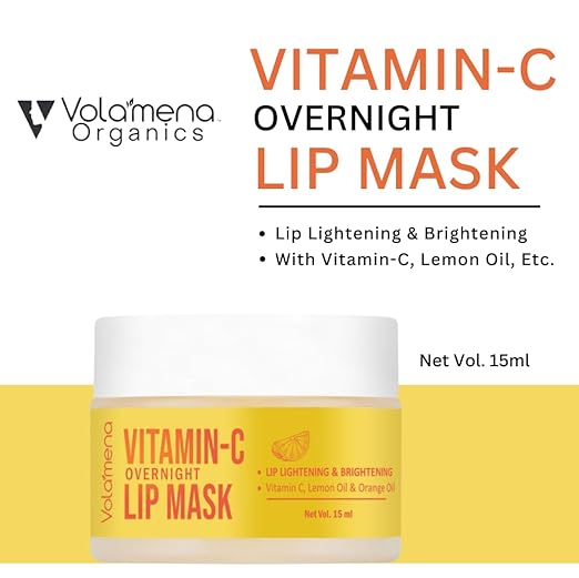 Volamena Lip Mask with Vitamin C and Lemon Lip For Women & Men - 15 ml