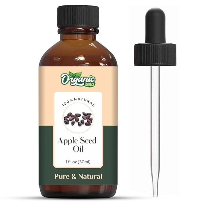 Organic Zing Apple Seed (Pyrus Malus) Oil | Carrier Oil for Skincare, Hair Care & Massage - 30 Ml