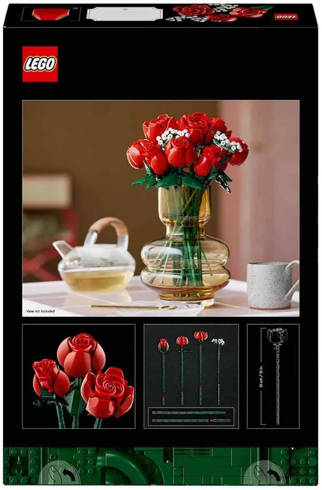 Lego Botanicals Bouquet Fantasy Building Set of Roses Home Decor Flower Gift for Adults 10328, 822 Pcs