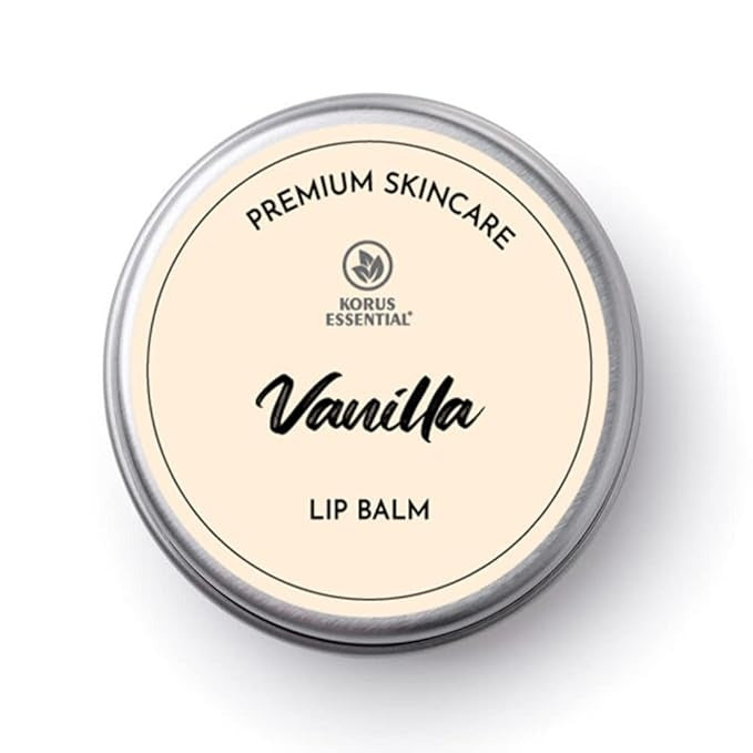 Korus Essential Vanilla Lip Balm with Shea Butter for Women - 8 gms
