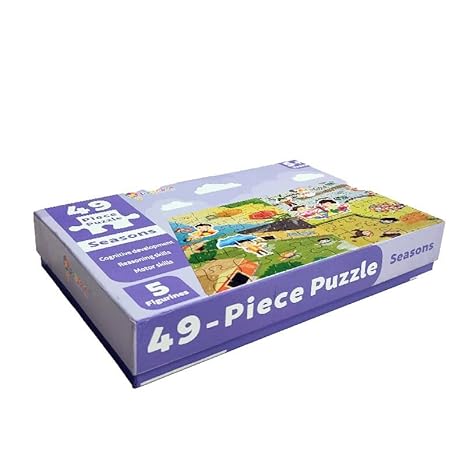 Popcorn Games & Puzzles Seasons 49 Piece Kids Jigsaw Game Puzzle Science Educational Toys