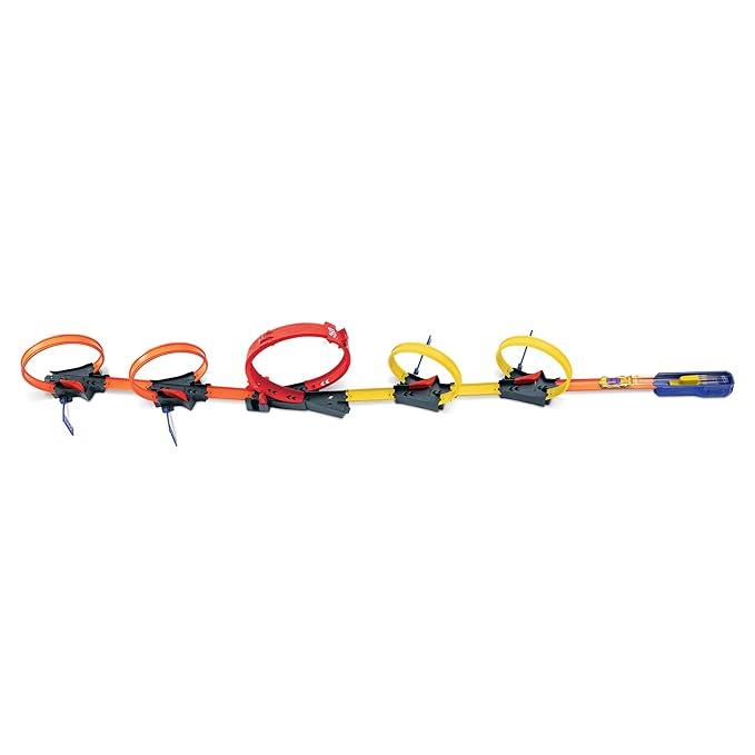 Hot Wheels Multi-Loop Race Off Playset with 1 Car Knock Down Flags to Score Points