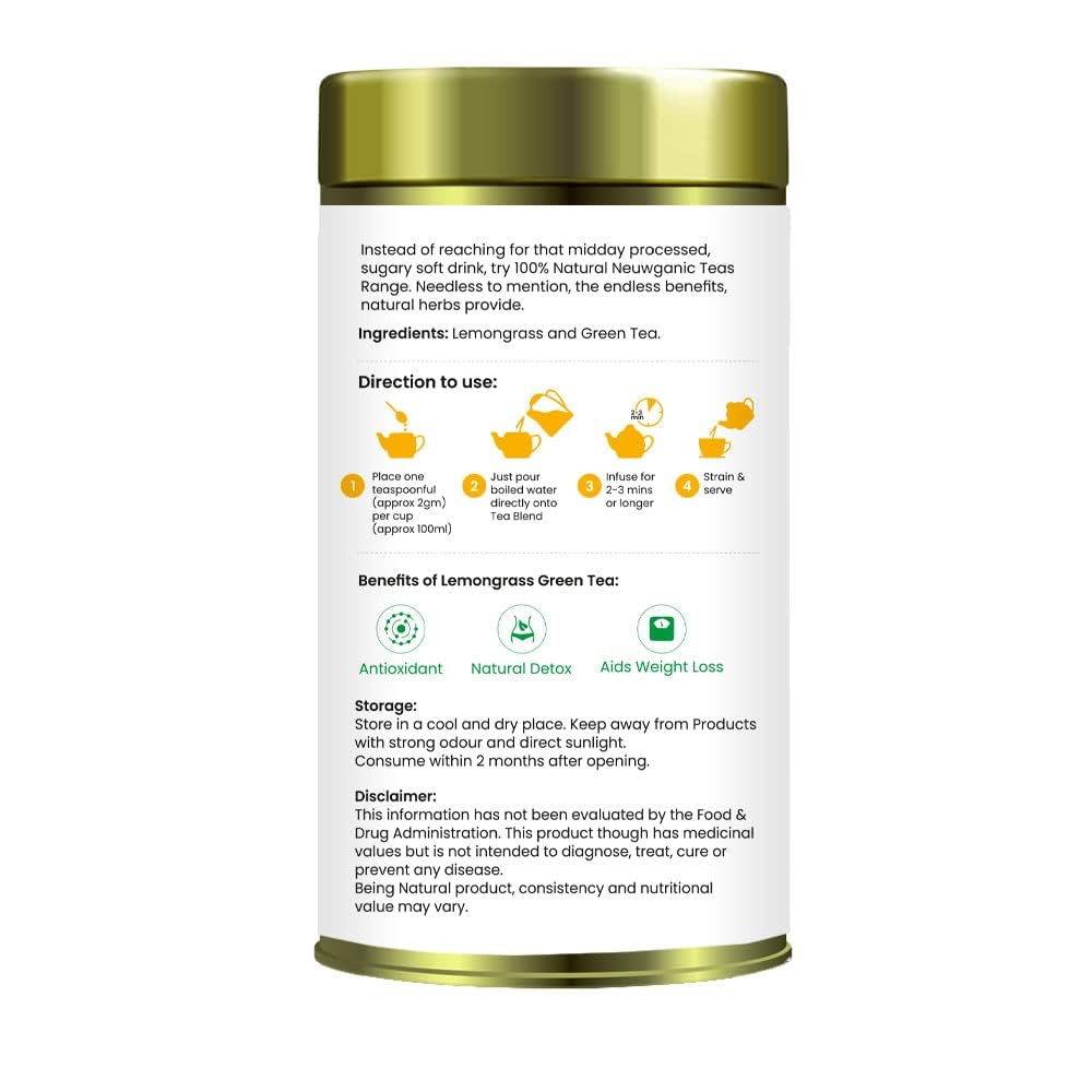 Neuwganic Tea Lemongrass Green Tea - 100 Grams