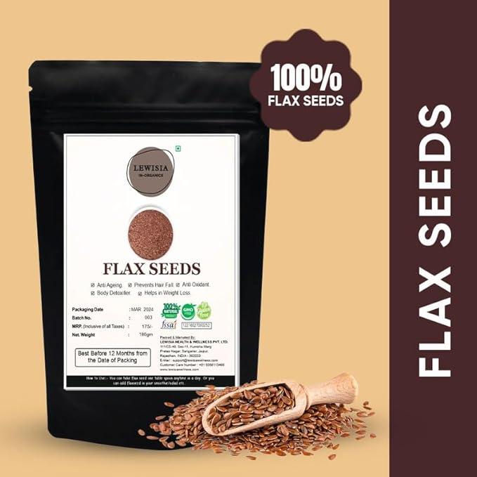 Lewisia In Organics Premium Flax Seed - 180 gms