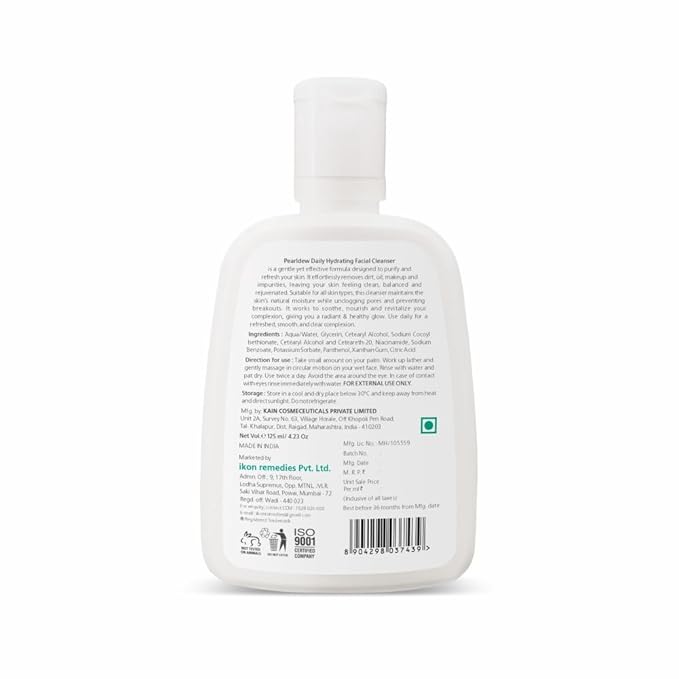 Pearldew Facial Cleanser All Skin Types, Paraben-free, pH Balanced - 125 Ml | Pack of 3