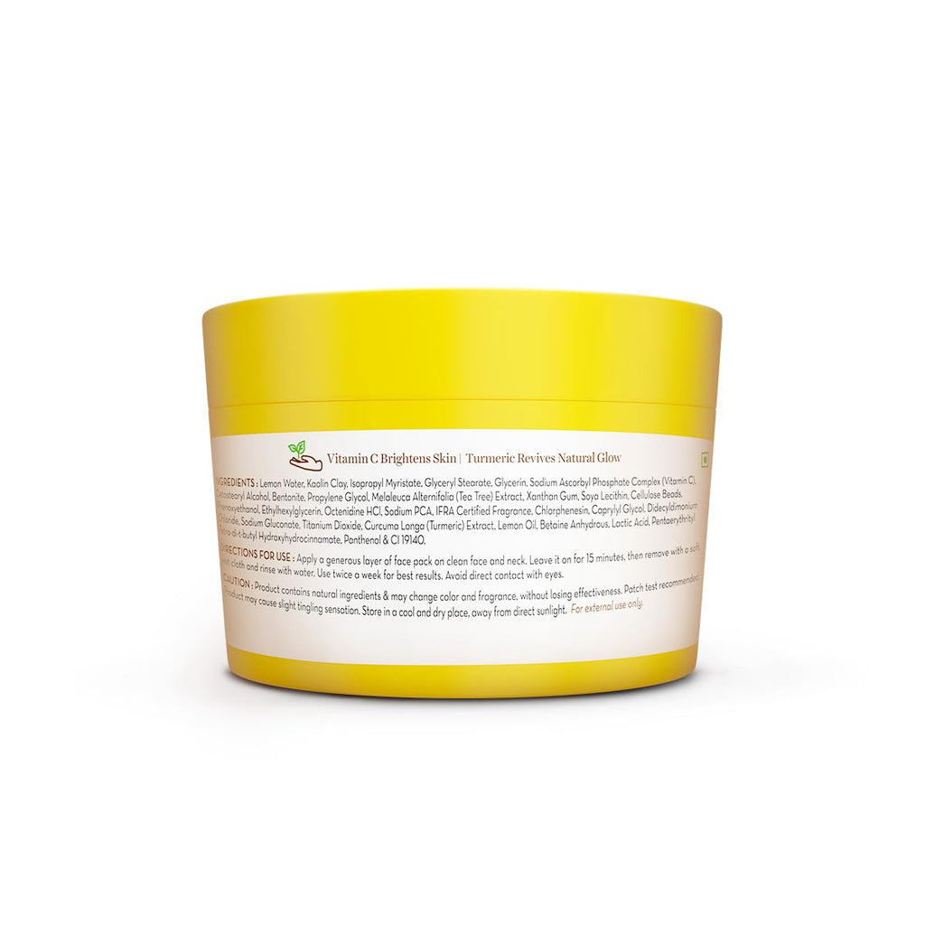 Mamaearth Vitamin C Daily Glow Face Pack with Vitamin C & Turmeric 200g | Natural, DIY-like Texture | Instantly Brightens Skin, Adds Glow | Clay Face Mask | Free From Harmful Chemicals | All Skin Type