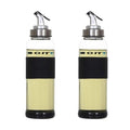 Femora Borosilicate Glass Oil Dispenser With Lid | 500ml | Set of 2