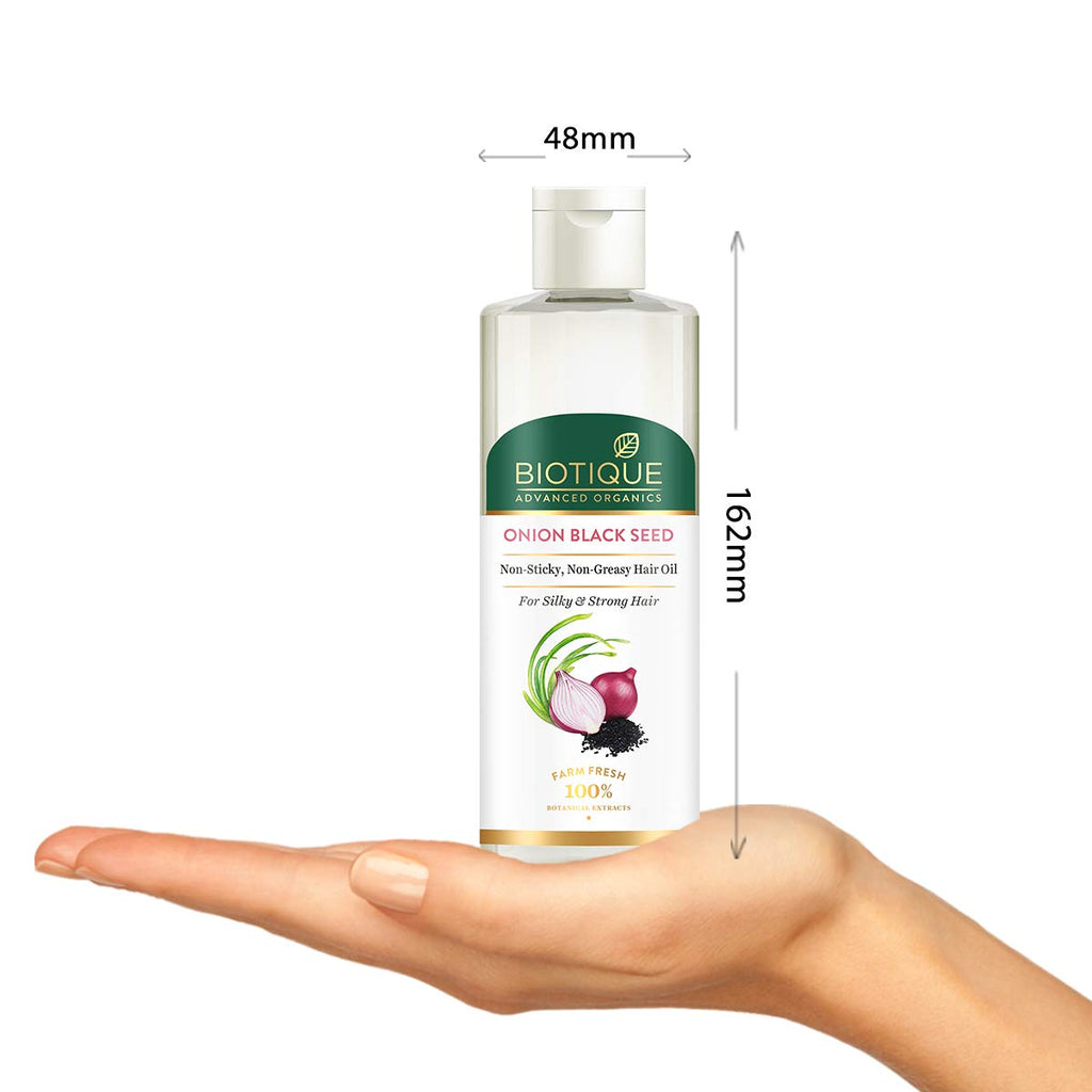Biotique Onion Black Seed Hair Oil for Silky and Strong Hair, 200ml