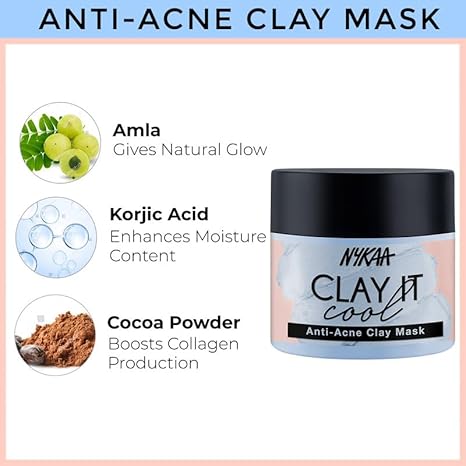 Nykaa Clay It Cool Anti-Acne Clay Mask - 100 gms