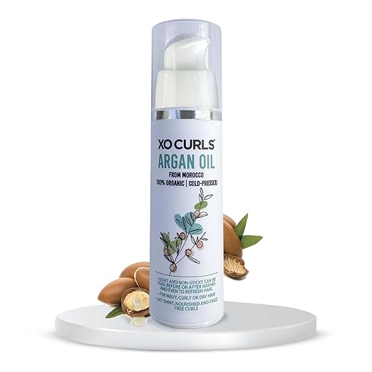 XO Curls Cold-Pressed Organic Argan Oil with the Goodness of Vitamin E - 30 ml