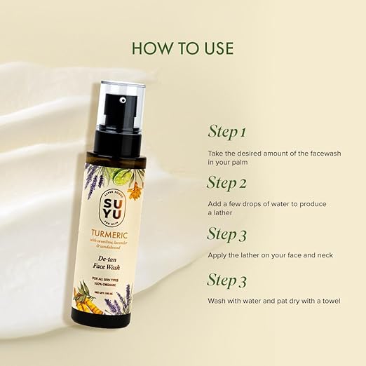 SuyuTurmeric De-Tan Glow Face Wash - 100 ml