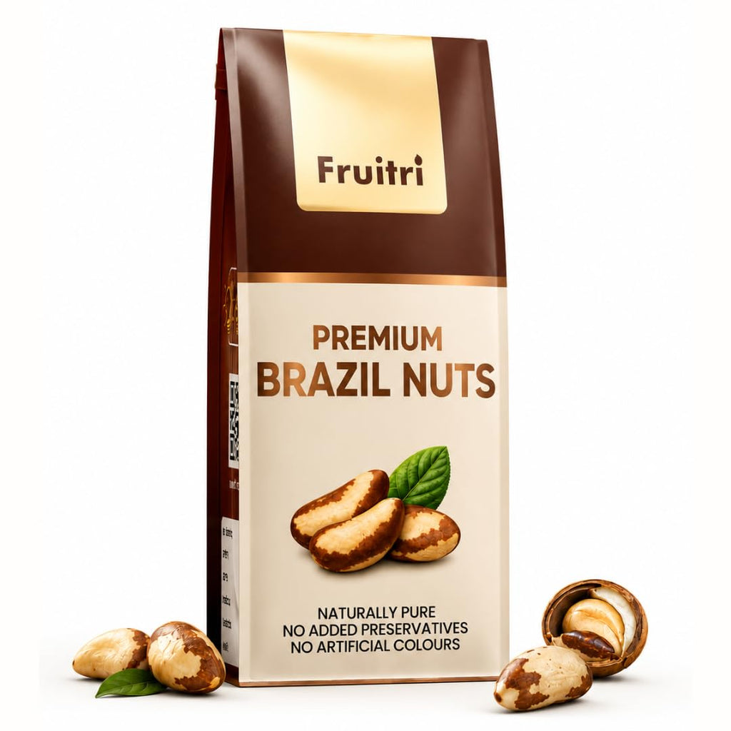 Fruitri Premium Exotic Brazil Nuts 100g | Natural, Raw | Rich in Selenium, Vegan, Keto, Paleo-Friendly | Sustainably Sourced Brazilian Nuts