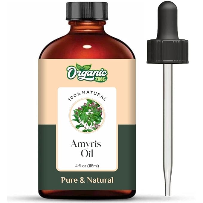 Organic Zing Amyris (Amyris Balsamifera) Oil | Essential Oil for Skincare, Massage, Aroma & Diffusers - 118 Ml