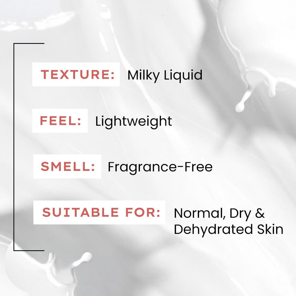 Hyphen 7% Ceramides-NMF Milky Face Toner Essence | 5% Glass Skin Blend of Rice Water, Oatmeal & Snow Mushroom Extracts |Hydrates & Nourishes| Alcohol Free Toner| For All Skin Types - 100ml