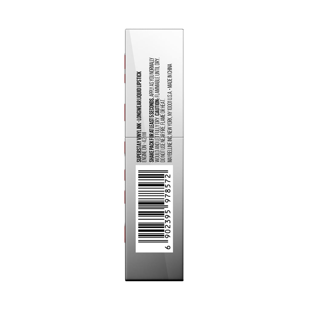 Maybelline Super Stay Vinyl Ink High Shine Racing Liquid Lipstick, Engine | 4.2ml