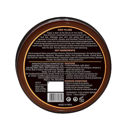 NutriGlow NATURAL'S Raw Irish Coffee Face & Body Scrub
